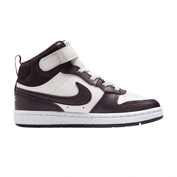 Nike Court Borough Mid 2 PS 'Sail Burgundy Ash' | Black | Kid's Size 3 - CD7783-126