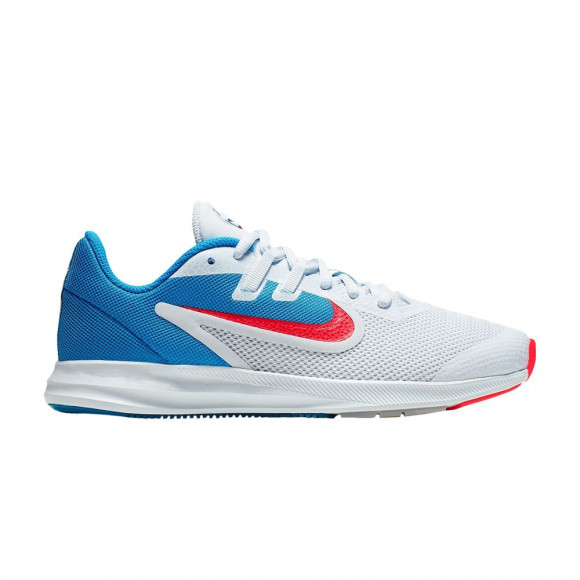 Nike Downshifter 9 Heat Check GS 'White Photo Blue Red Orbit' | Kid's Size 4 - CD8137-400