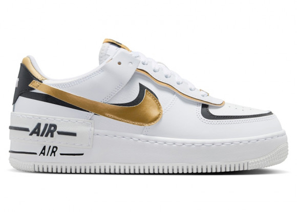 Nike Air Force 1 Low Shadow White Black Metallic Gold (Women's) - CI0919-125