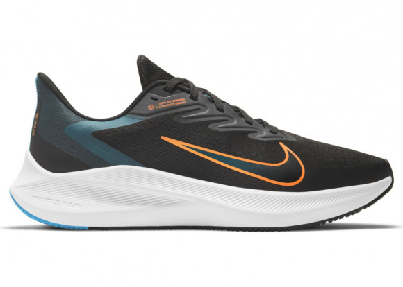 Nike ZOOM WINFLO 7 BLACK ATOMIC ORANGE-DARK TEAL GREEN Marathon Running Shoes/Sneakers CJ0291-013 - CJ0291-013
