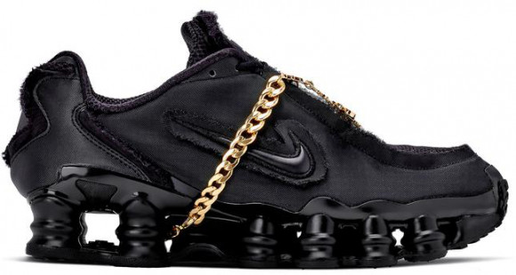 Nike Comme des Garçons x Womens WMNS Shox TL 'Black' Black/Black-Black Marathon Running Shoes/Sneakers CJ0546-001 - CJ0546-001