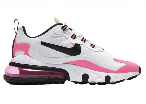 Nike Air Max 270 React - Women's Running White Black / Hyper Pink