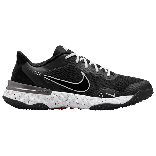 Nike Alpha Huarache Elite 3 Turf - Men's Turf Shoes - Black / Black / White - CK0748-010