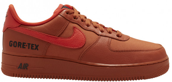 orange and brown air force ones