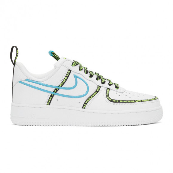 Nike Air Force 1 Low Worldwide White Blue Fury Volt - CK7213-100