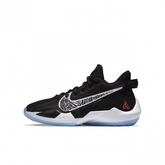 Boys Nike Nike Freak 2 - Boys' Grade School Shoe Black/Off Noir White/Orange Size 07.0 - CN8574-001