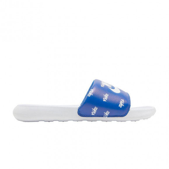 Victori One Printed Slide 'All-Over Nike Print' | Blue | Men's Size 8 - CN9678-400