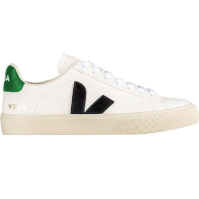 Veja Women's Campo Sneakers in Extra White Black Emeraude - CP0503155A