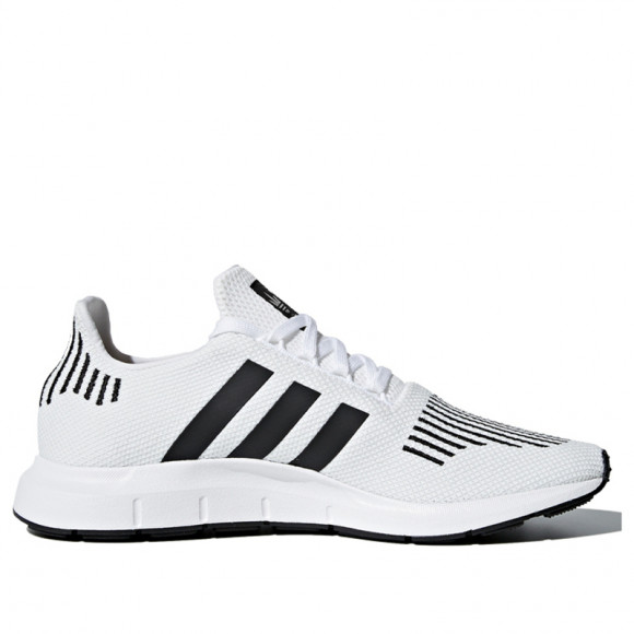 adidas swift run heather black & white shoes