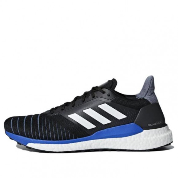 adidas Solar Glide Cozy Wear-Resistant Black/Blue Marathon Running Shoes CQ3175 - CQ3175