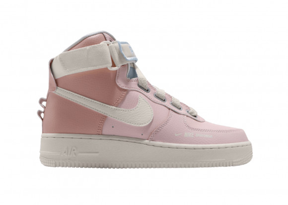 Nike Womens WMNS Air Force 1 High Utility Force is Female Echo Pink/Sail Sneakers/Shoes CQ4810-621 - CQ4810-621