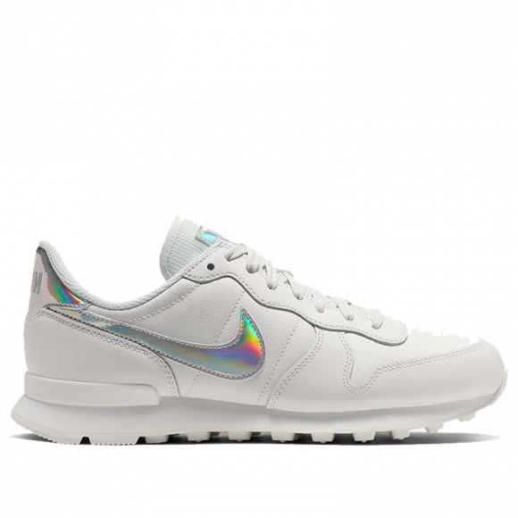 nike white and silver shoes