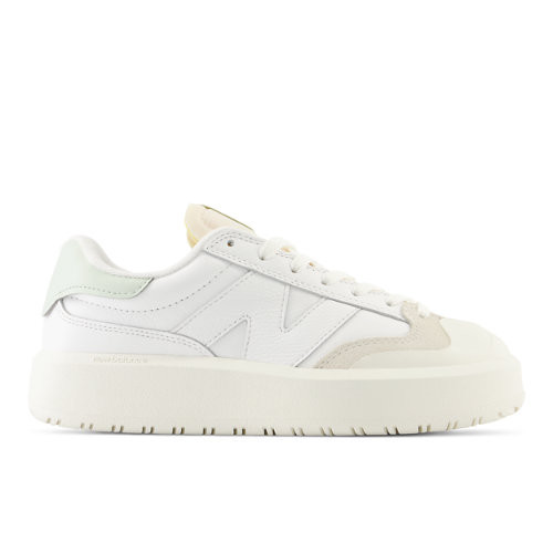New Balance Hombre CT302 in Blanca/blanc/Verde/vert, Leather, Talla 37.5 - CT302SG