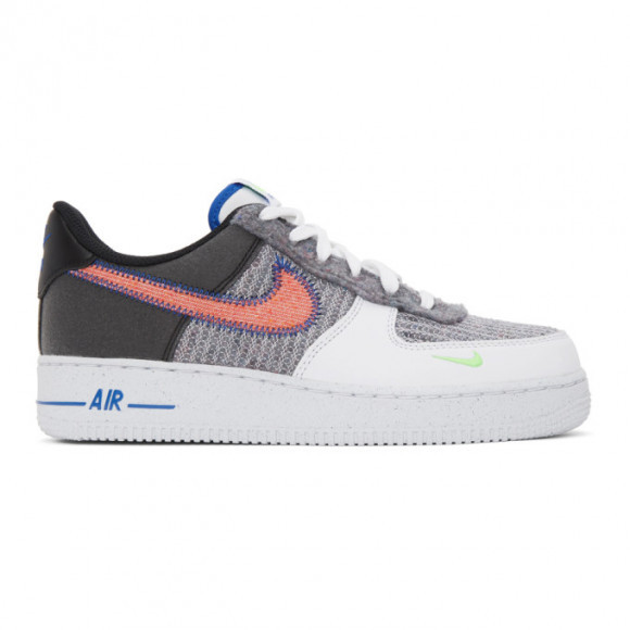 Nike Grey and White Air Force 1 07 Sneakers - CU5625