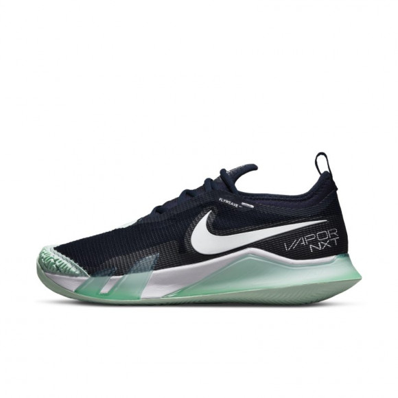 Damskie buty do tenisa na korty ziemne NikeCourt React Vapor NXT - Niebieski - CV0746-410