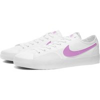 Nike SB Men's Blazer Court Sneakers in White/Fuchsia/Gum/Brown - CV1658-103