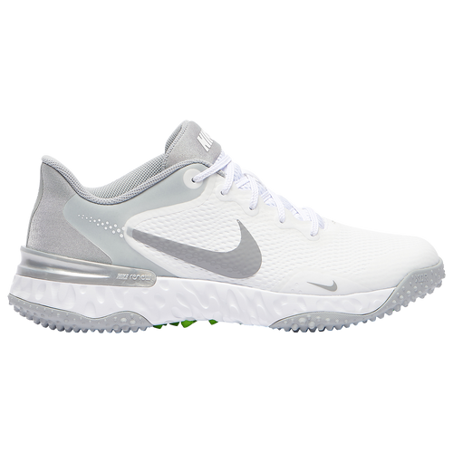 Nike Alpha Huarache Elite 3 Turf - Men's Turf Shoes - White / Smoke Grey / Light Smoke Grey - CV3560-100