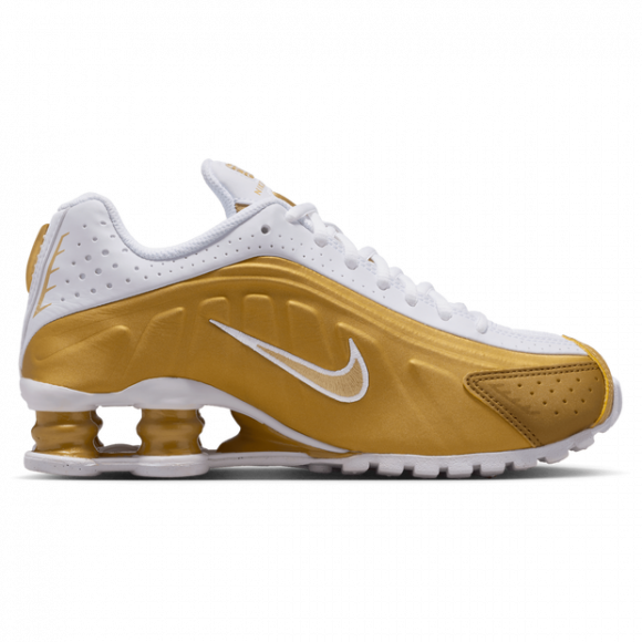 Nike Shox Unisex Shoes - Gold - Size: 3 - Leather - Foot Locker - CW2626-700
