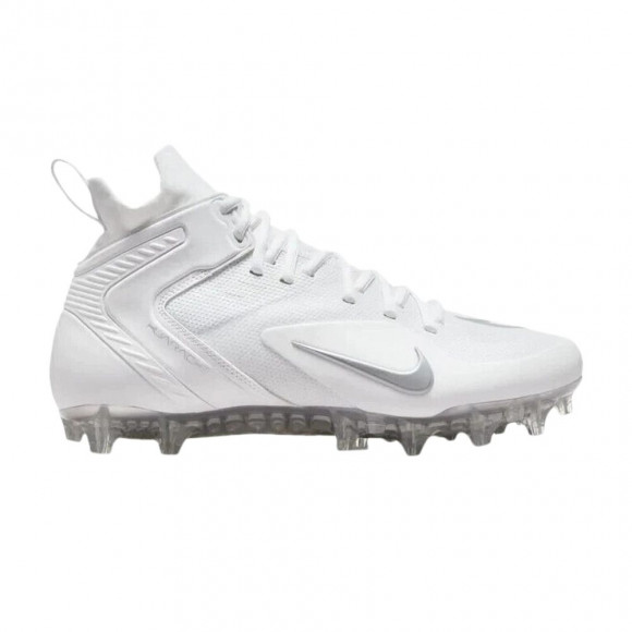 Nike Alpha Huarache 8 Elite LAX 'White Metallic Silver' | Men's Size 8.5 - CW4447-100