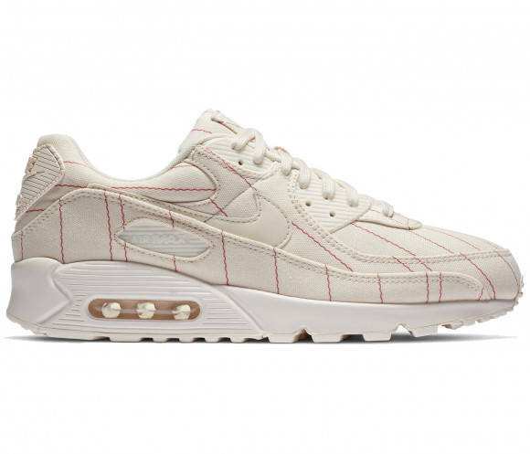 Nike Air Max 90 'Pinstripes - Natural Chili Red' Natural/Natural/White/Chili Red/Pale Ivory Marathon Running Shoes/Sneakers CZ5593-100 - CZ5593-100