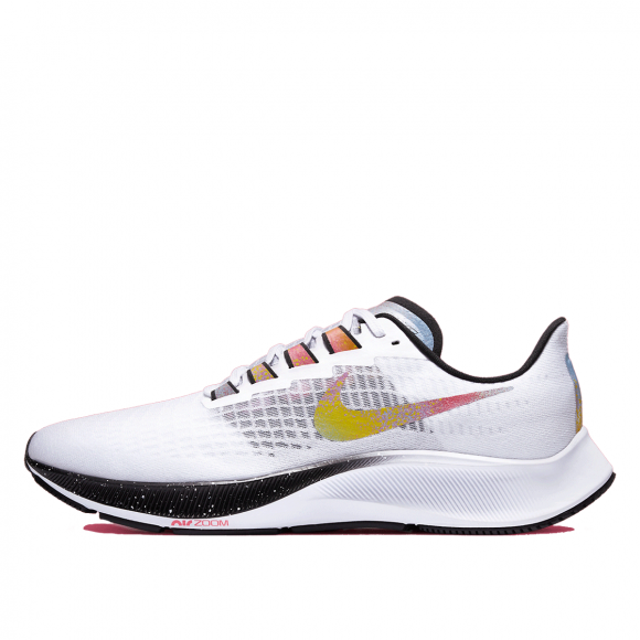 Nike Air Zoom Pegasus 37 'Paint Splatter' White/Multi-Color/Black/Flash Crimson Marathon Running Shoes/Sneakers CZ7864-100 - CZ7864-100