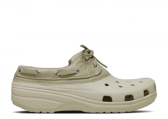 Crocs Classic Boat Shoe 'Bone Moth' | White | Men's - Classic-Boat-Shoe