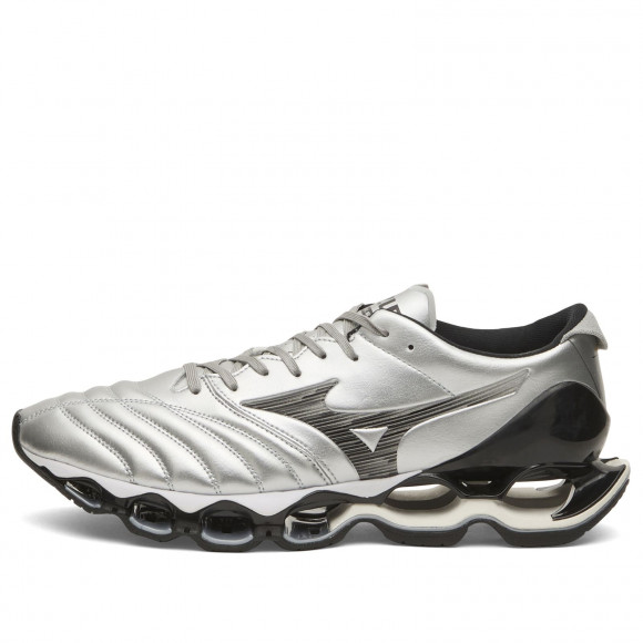 Mizuno Men's Wave Prophecy Morelia Neo Sneaker in Silver/Black - D1GA255103