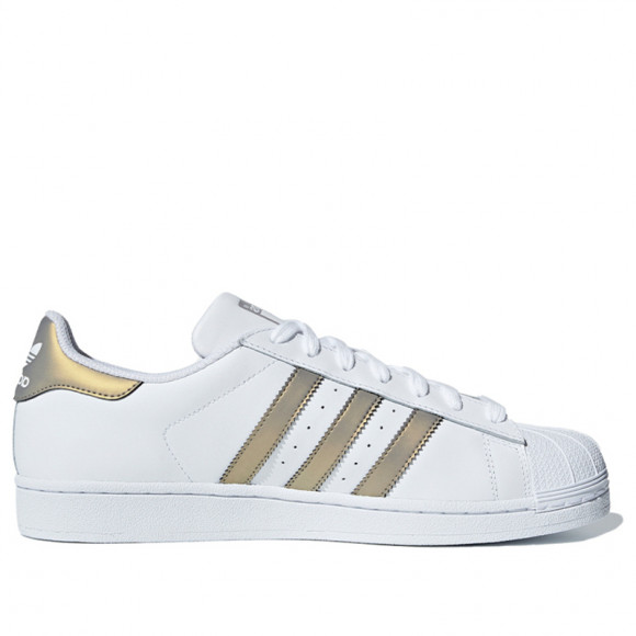 Adidas Superstar 'White Gold Metallic' Footwear White/Grey Four/Gold  Metallic Sneakers/Shoes D98001 - D98001