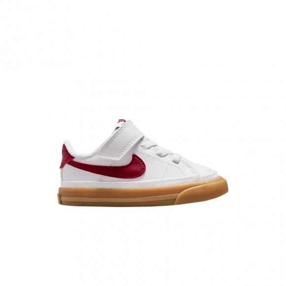 Nike Court Legacy TD 'White Team Red Gum' | Infant Size 7 - DA5382-132
