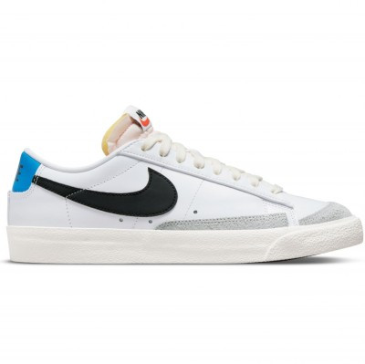 Nike Men's Blazer Low '77 Vintage Sneakers in White/Black/Blue - DA6364-108