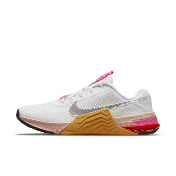 Womens Nike Metcon 7 X White Pink Blast WMNS Marathon Running Shoes/Sneakers DA9625-121 - DA9625-121