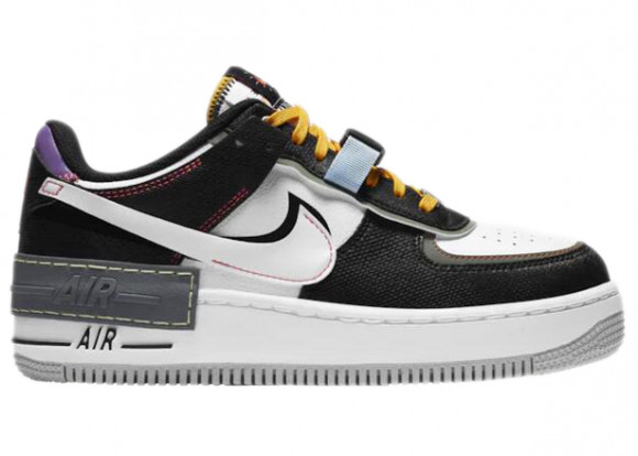 Nike Womens WMNS Air Force 1 Shadow 'Spiral Sage' Black/White/Spiral Sage Sneakers/Shoes DC2542-001 - DC2542-001