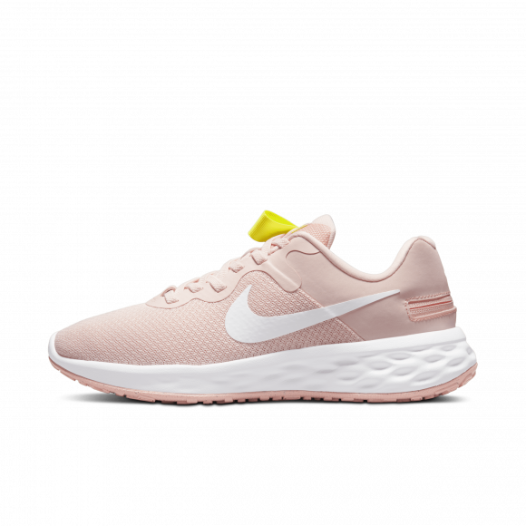 Nike Revolution 6 FlyEase Next Nature Women's Easy On/Off Road Running Shoes (Wide) - Pink - DC8998-600