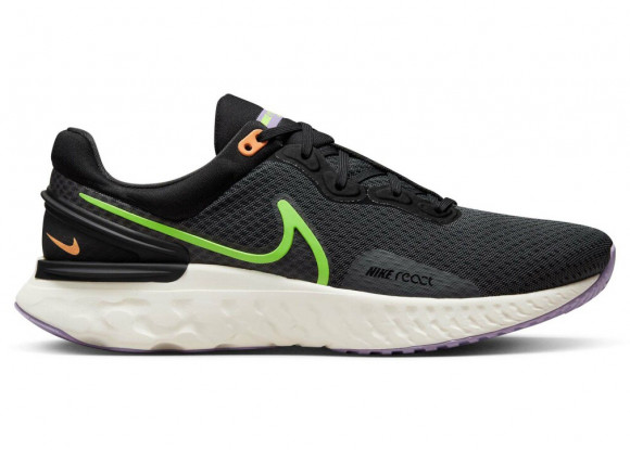 Nike React Miler 3 BLACK/GREEN Marathon Running Shoes DD0490-005 - DD0490-005