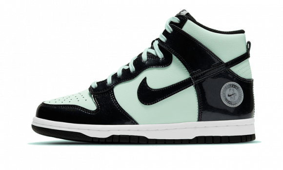 Boys Nike Nike Dunk High - Boys' Grade School Shoe Green/Black/White Size 05.0 - DD1846-300