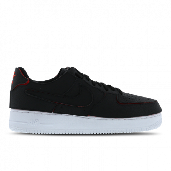 nike air force 1 black and red low