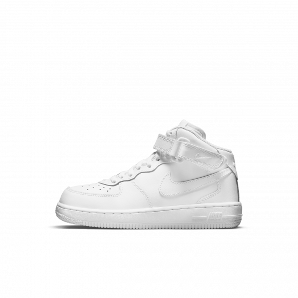 Nike Force 1 Mid LE-sko til mindre børn - hvid - DH2934-111