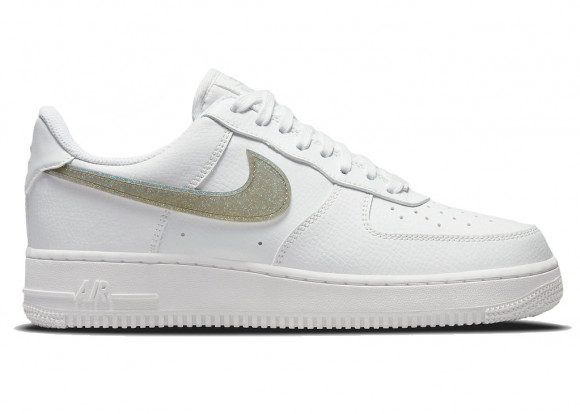 Nike Air Force 1 Low White Gold Glitter Swoosh (W) - DH4407-101