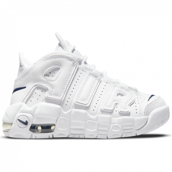 Nike Air More Uptempo White Navy Swoosh (PS) - DH9723-100