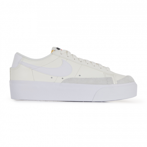 Nike (WMNS) Blazer Low Platform Classic Casual Skateboarding Shoes Yellow White Yellow/White Skate Shoes DJ0292-108 - DJ0292-108
