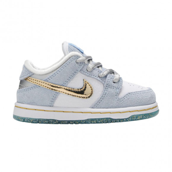 Sean Cliver x Nike Dunk Low SB TD 'Holiday Special' | Blue | Infant Size 3 - DJ2520-400