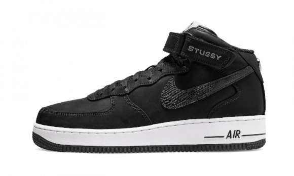 Nike Air Force 1 Mid Stussy Black White - DJ7840-001