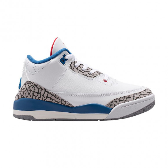 Air Jordan 3 Retro OG PS 'True Blue' | White | Kid's Size 11 - DM0966-104