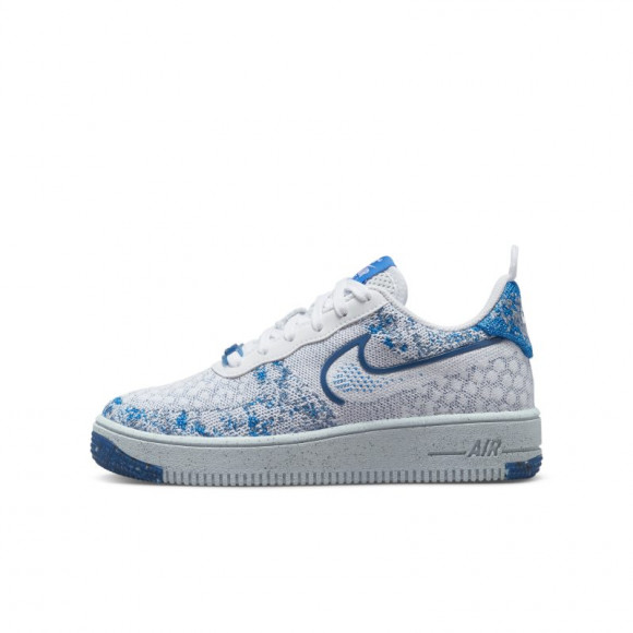 Nike Air Force 1 Crater Flyknit Older Kids' Shoes - White - DM1060-100