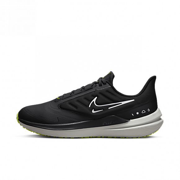 Nike Air Winflo 9 Shield Men's Weatherised Road Running Shoes - Black - DM1106-001
