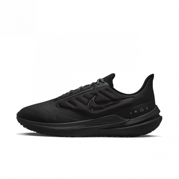 Nike Air Winflo 9 Shield Men's Weatherised Road Running Shoes - Black - DM1106-007