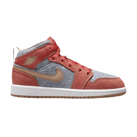Air Jordan 1 Mid SE PS 'Denim Red' - DM4383-600