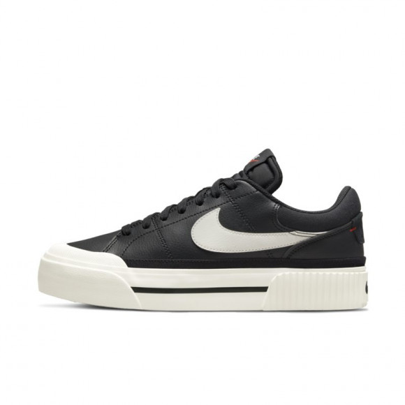 Nike Court Legacy Lift Low Top Casual Skateboarding Shoes Black White BLACK/WHITE Skate Shoes DM7590-001 - DM7590-001