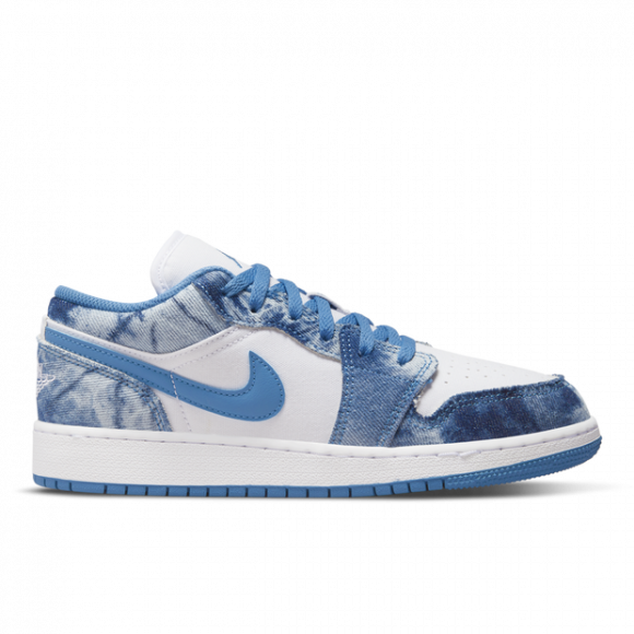 Nike Air Jordan 1 Low Washed Denim Blue Shoes DM8947-100 (GS