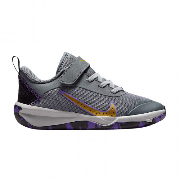 Nike Omni Multi-Court PS 'Smoke Grey Action Grape Light Smoke Grey Metallic Gold' | Kid's Size 3 - DM9026-016